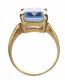 18CT GOLD AND BLUE TOPAZ RING at Ross's Online Art Auctions