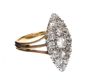 ANTIQUE 18CT GOLD AND DIAMOND NAVETTE RING at Ross's Online Art Auctions