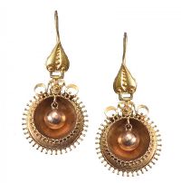VICTORIAN 14CT GOLD DROP EARRINGS at Ross's Online Art Auctions
