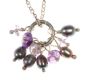 DOWER AND HALL STERLING SILVER NECKLACE WITH AMETHYST AND FRESHWATER PEARLS at Ross's Online Art Auctions