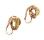 18CT GOLD DROP EARRINGS IN A LEAF DESIGN at Ross's Online Art Auctions