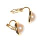 GOLD-TONE METAL AND FAUX PEARL CLIP-ON EARRINGS at Ross's Online Art Auctions