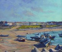 GREYSTONES BEACH by Norman Teeling at Ross's Online Art Auctions