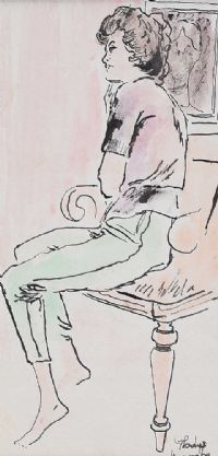 SEATED LADY by Gladys Maccabe HRUA at Ross's Online Art Auctions