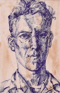 MALE PORTRAIT by Colin Middleton RHA RUA at Ross's Online Art Auctions