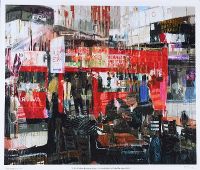 CAFE WINDOW, LEICESTER SQUARE, LONDON by Colin Davidson RUA at Ross's Online Art Auctions
