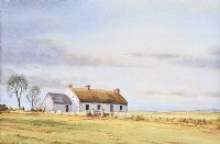 COTTAGES AT LISNAMUCK, AGHADOWEY by Aylmer E. Armstrong UWS at Ross's Online Art Auctions