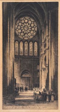 CATHEDRAL INTERIOR by Albany E. Howarth at Ross's Online Art Auctions