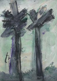 TWO TREES by Basil Blackshaw HRHA HRUA at Ross's Online Art Auctions