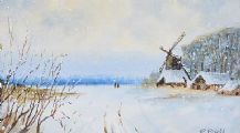 WINTER IN HOLLAND by Peter Bull at Ross's Online Art Auctions