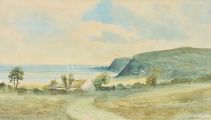 SHORE COTTAGE, ISLAND MAGEE by Rowland Hill RUA at Ross's Online Art Auctions