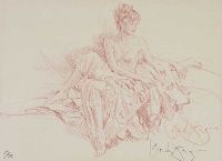 SEATED FEMALE STUDY by Gordon King at Ross's Online Art Auctions