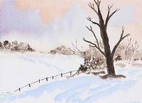 TREE IN A WINTER LANDSCAPE by William Lindsay at Ross's Online Art Auctions