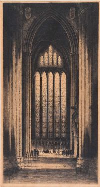 CATHEDRAL INTERIOR II by Albany E. Howarth at Ross's Online Art Auctions