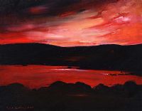 SUNSET AT DOORIN ROCK, NEAR DONEGAL TOWN by Sean Lorinyenko at Ross's Online Art Auctions