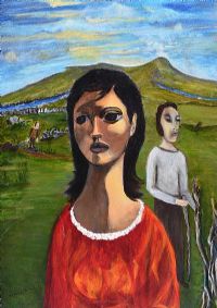 BLACK HAIRED BEAUTY by Patricia O'Neill at Ross's Online Art Auctions