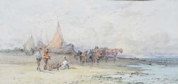 LOW TIDE, HEACHAM, NORFOLK by Frederick William Hattersley at Ross's Online Art Auctions