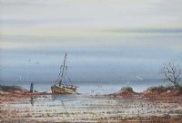 BEACHED BOAT by Alan Whitehead at Ross's Online Art Auctions