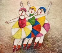 THREE DANCERS by Continental School at Ross's Online Art Auctions