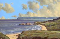 WHITEPARK BAY, COUNTY ANTRIM by David Overend at Ross's Online Art Auctions