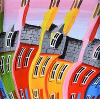 COLOURED HOUSES by John Ormsby at Ross's Online Art Auctions