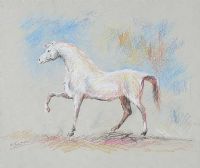 THE WHITE HORSE by Ivan Frew at Ross's Online Art Auctions