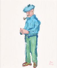 THE PIPE SMOKER by Dan Darcy at Ross's Online Art Auctions