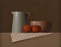 STILL LIFE, JUG, BOWL & APPLES by Trudie Mooney at Ross's Online Art Auctions