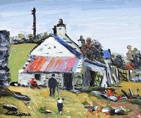 OLD COTTAGE, DONEGAL by Tom McGoldrick at Ross's Online Art Auctions