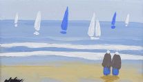 BLUE & WHITE SAILS by Markey Robinson at Ross's Online Art Auctions