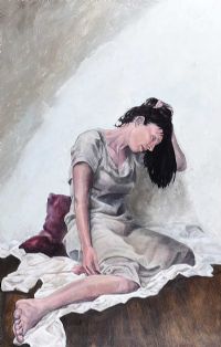 GIRL RESTING by Paul Bell at Ross's Online Art Auctions
