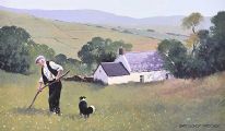 WORKING IN THE FIELDS by Gregory Moore at Ross's Online Art Auctions