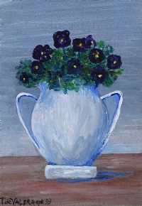 STILL LIFE, VASE OF FLOWERS by Terence Devalera at Ross's Online Art Auctions