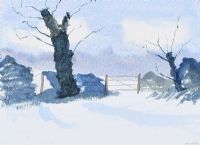 TREES IN A WINTER LANDSCAPE by William Lindsay at Ross's Online Art Auctions