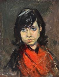 TRAVELLER GIRL by Kenneth Webb RUA at Ross's Online Art Auctions