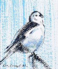SNOW BUNTING by Con Campbell at Ross's Online Art Auctions