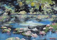 THE LILY POND by Audrey Bell at Ross's Online Art Auctions