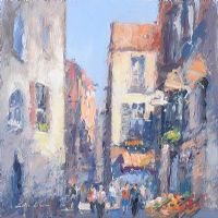 STREET SCENE, SOUTH OF FRANCE by Colin Gibson at Ross's Online Art Auctions