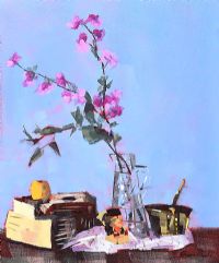 STILL LIFE WITH CHERRY BLOSSOM by Steven Budd at Ross's Online Art Auctions