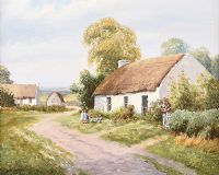 COTTAGE, COUNTY MONAGHAN by William Henry Burns at Ross's Online Art Auctions