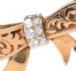 14CT GOLD AND DIAMOND BOW BROOCH at Ross's Online Art Auctions