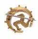 9CT GOLD ISLE-OF-MAN BROOCH at Ross's Online Art Auctions