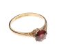 9CT GOLD AND GARNET DRESS RING at Ross's Online Art Auctions