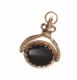 9CT GOLD HARDSTONE-SET FOB at Ross's Online Art Auctions