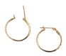 9CT GOLD AND DIAMOND HOOP EARRINGS at Ross's Online Art Auctions