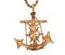 14CT GOLD ANCHOR AND ROPE-LINK CHAIN at Ross's Online Art Auctions