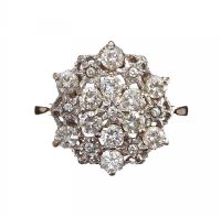 9CT GOLD CUBIC ZIRCONIA DRESS RING at Ross's Online Art Auctions