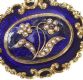 GOLD, BLUE ENAMEL, DIAMOND AND SEED PEARL BROOCH at Ross's Online Art Auctions