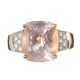 9CT GOLD MORGANITE AND DIAMOND RING at Ross's Online Art Auctions