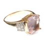 9CT GOLD MORGANITE AND DIAMOND RING at Ross's Online Art Auctions